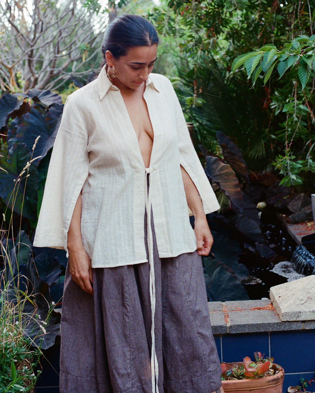 The Manisha Skirt - Cacao Stripe