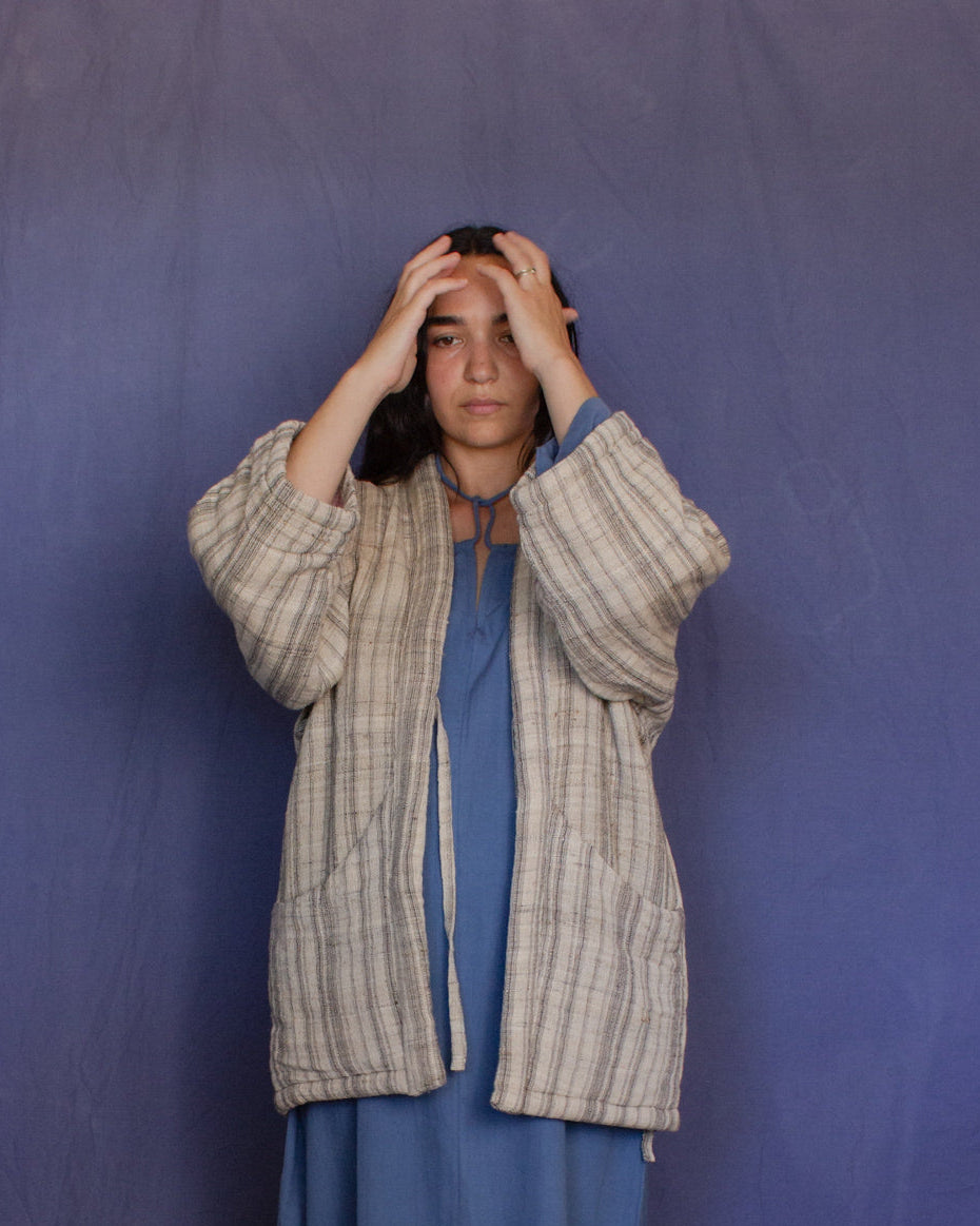 The Ta Hanten - Tussar Stripe Jacket
