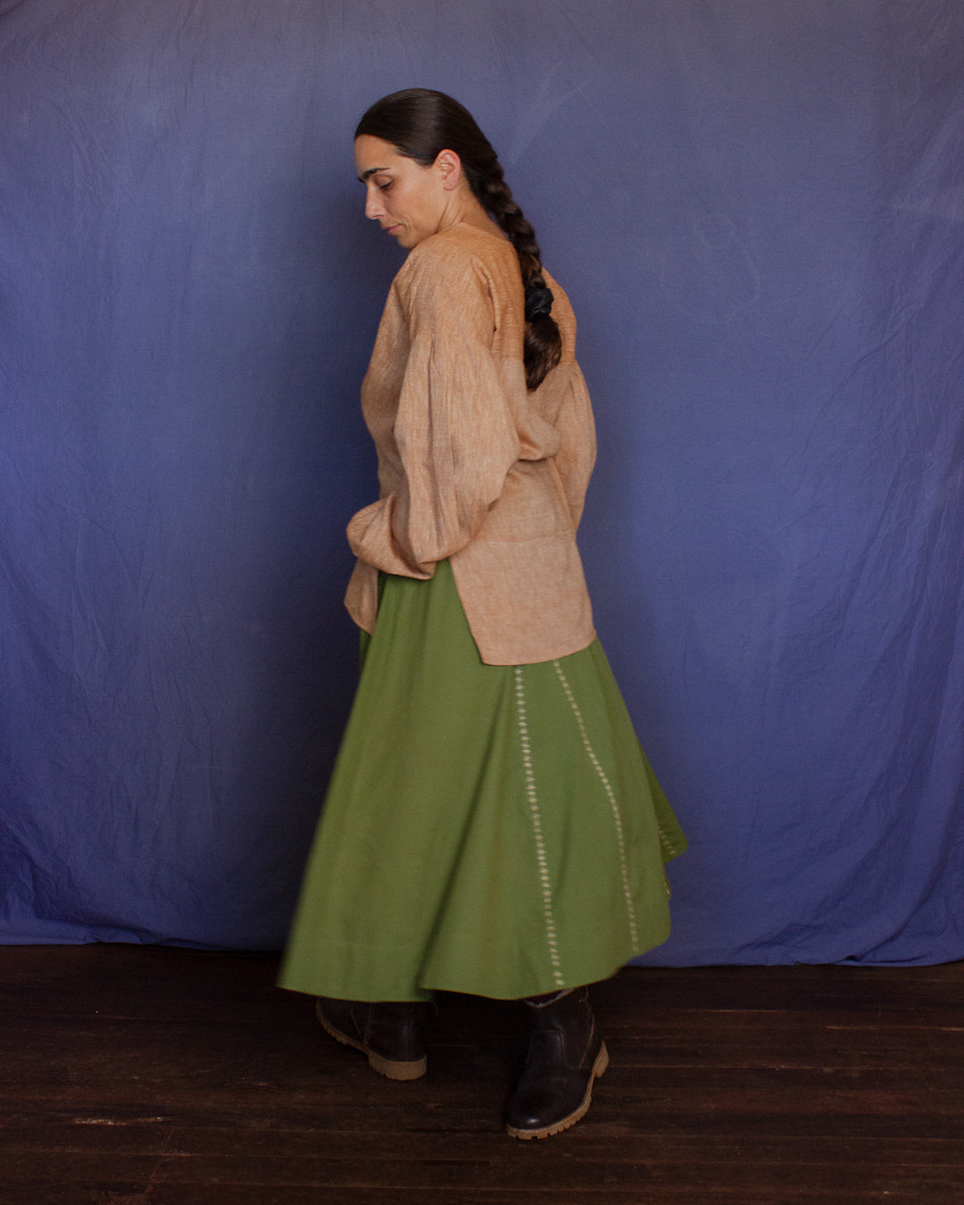 The Manisha Skirt - Dusty Fern