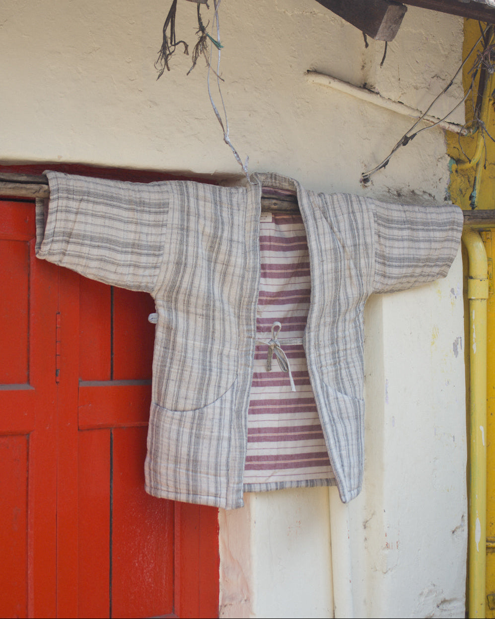 The Ta Hanten - Tussar Stripe Jacket