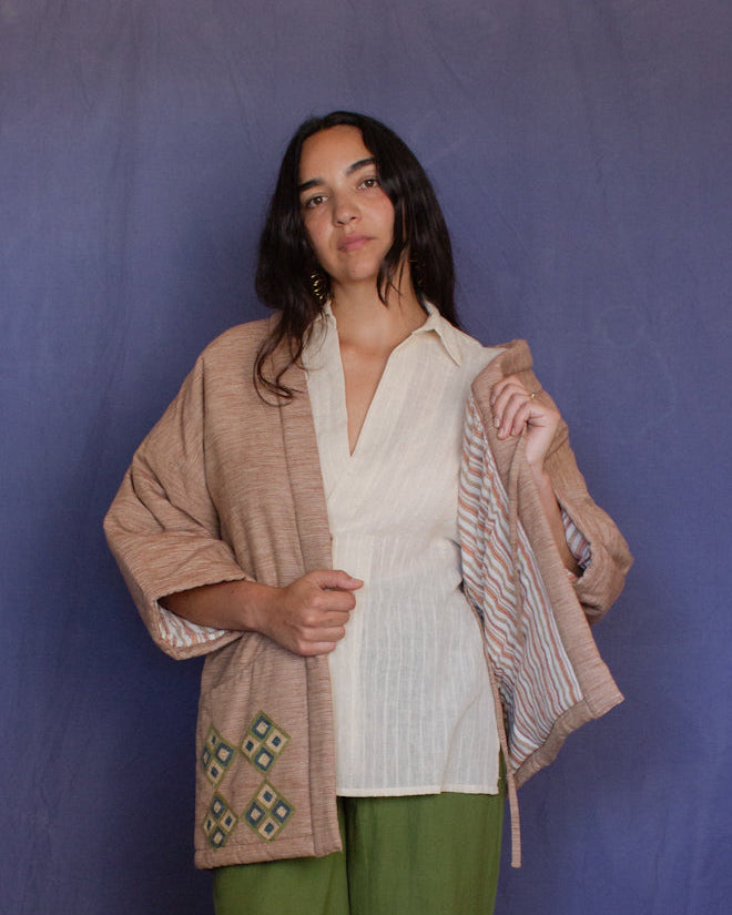 The Ta Hanten - Mushroom Chambray Jacket