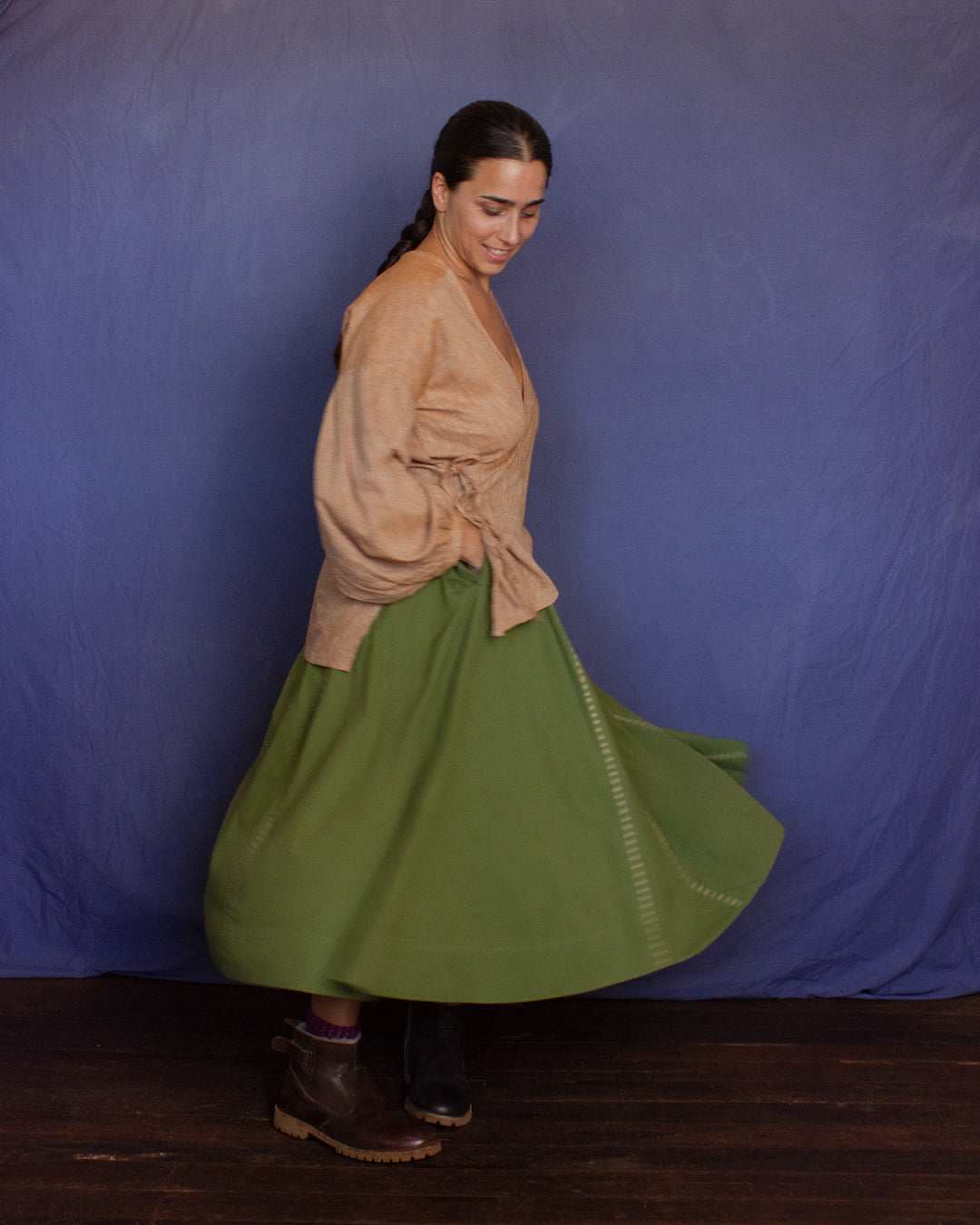 The Manisha Skirt - Dusty Fern