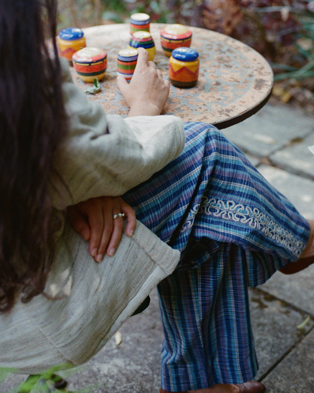 The Nüwa Pant - Blue Mist Stripe Pant