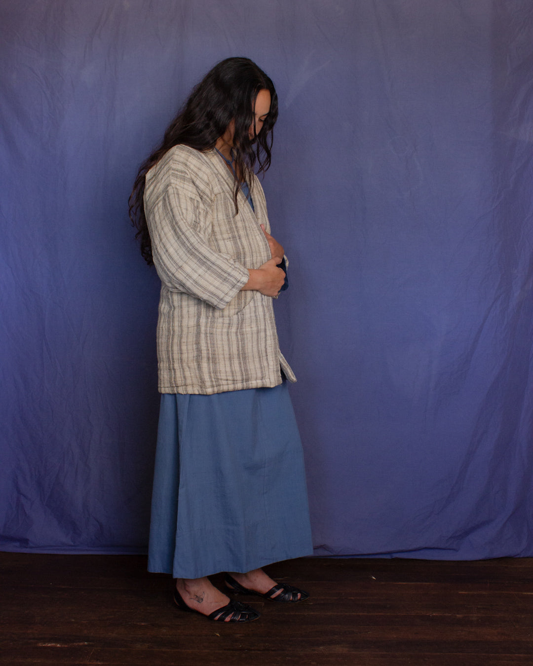 The Ta Hanten - Tussar Stripe Jacket