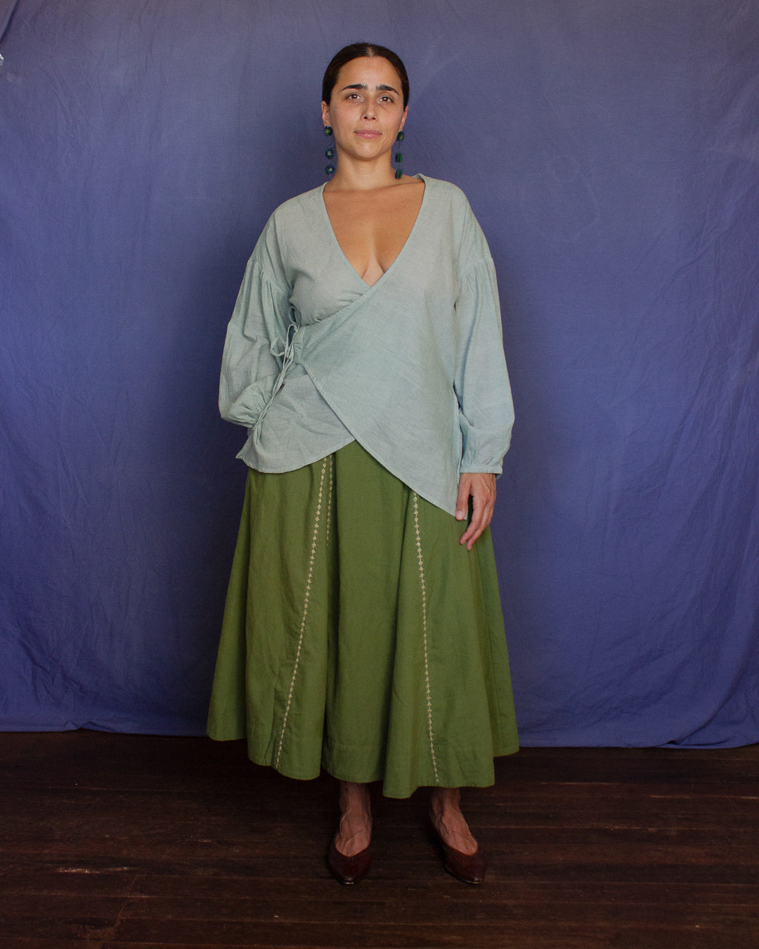 The Manisha Skirt - Dusty Fern