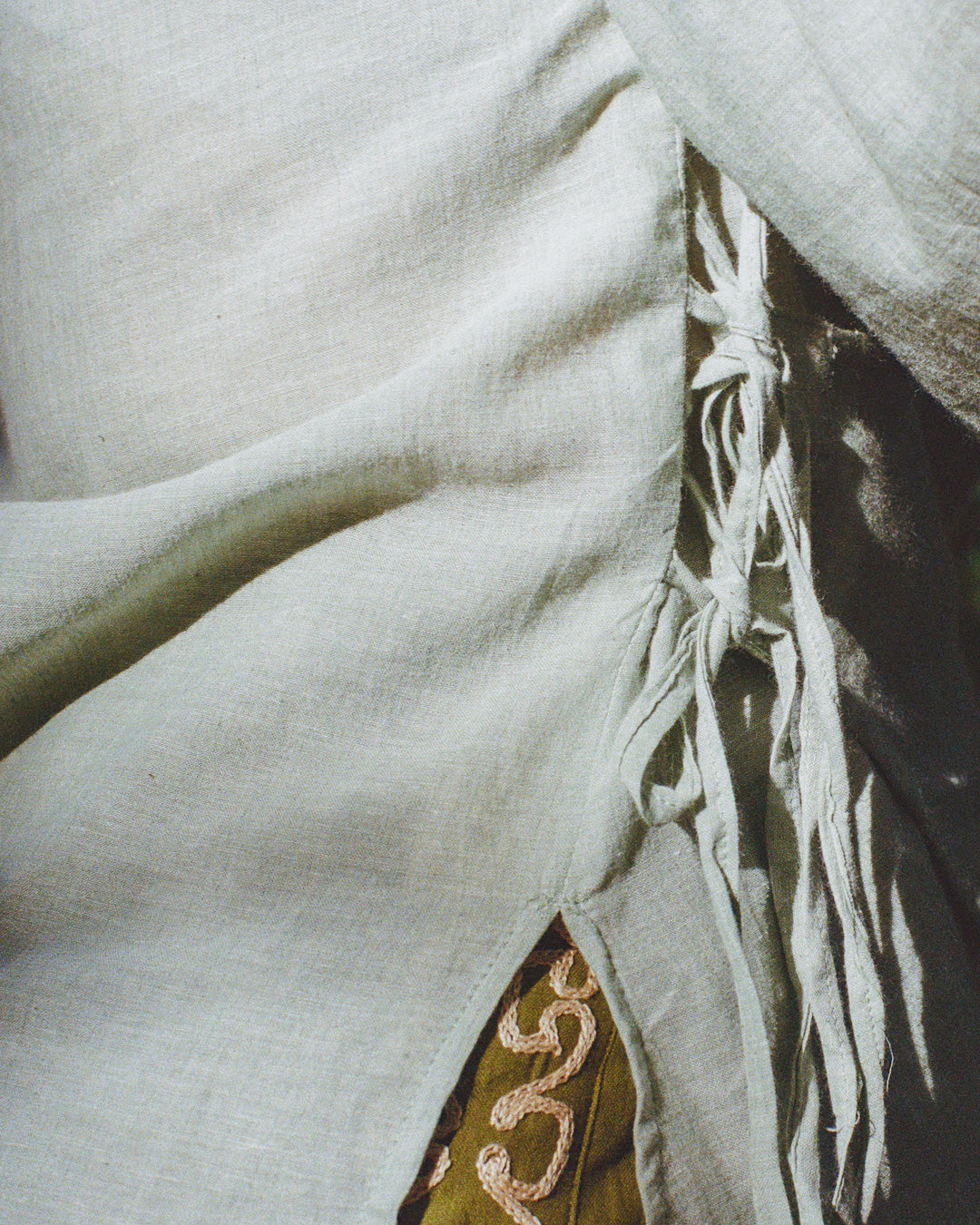 The Leni Blouse - Light Sage Leaf Blouse