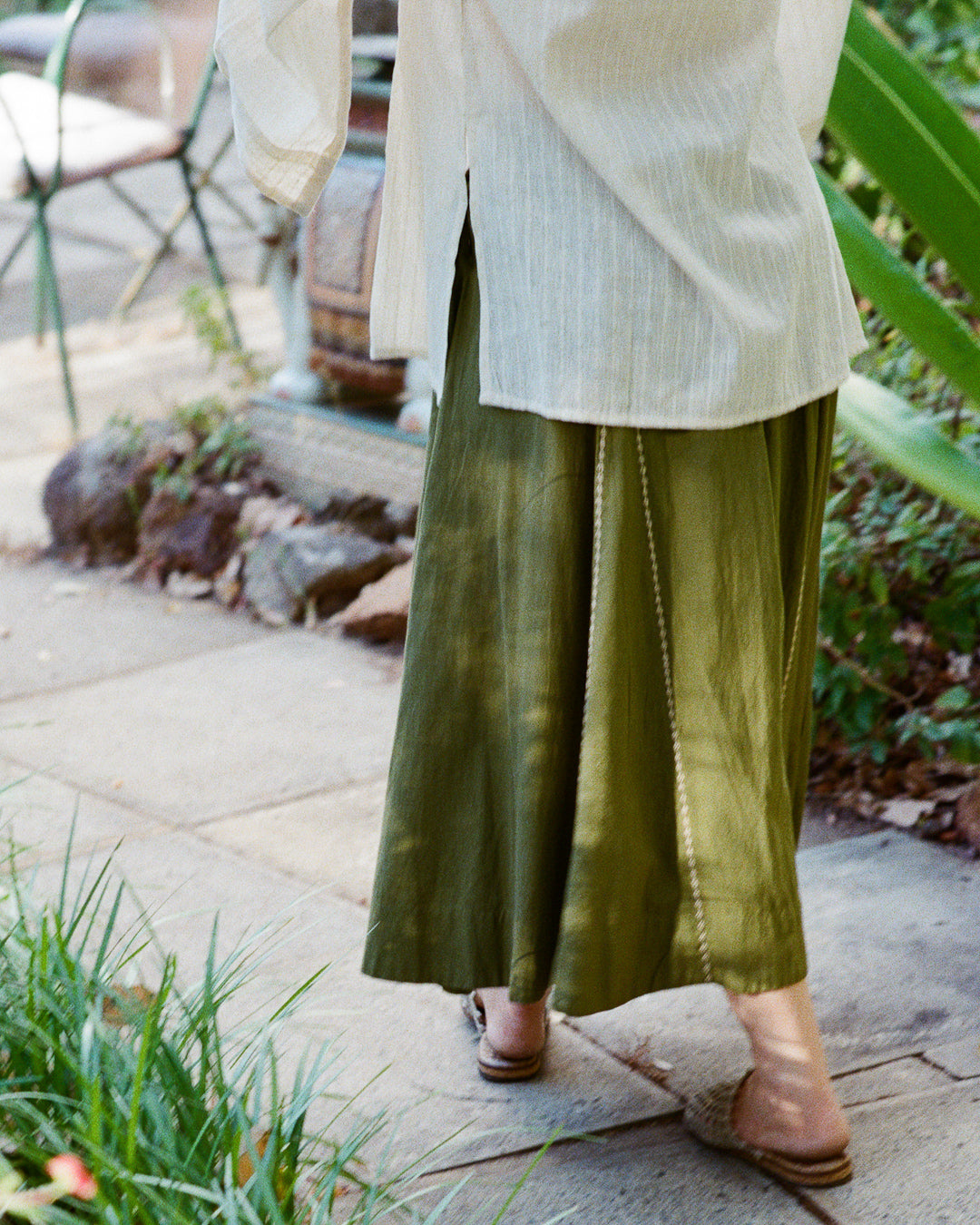 The Manisha Skirt - Dusty Fern