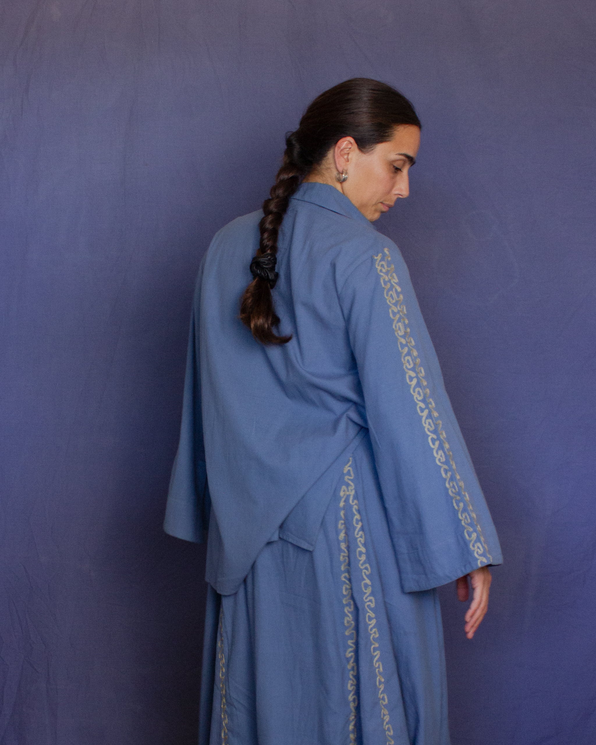 The Fuxi Shirt - Light Indigo Loom Shirt
