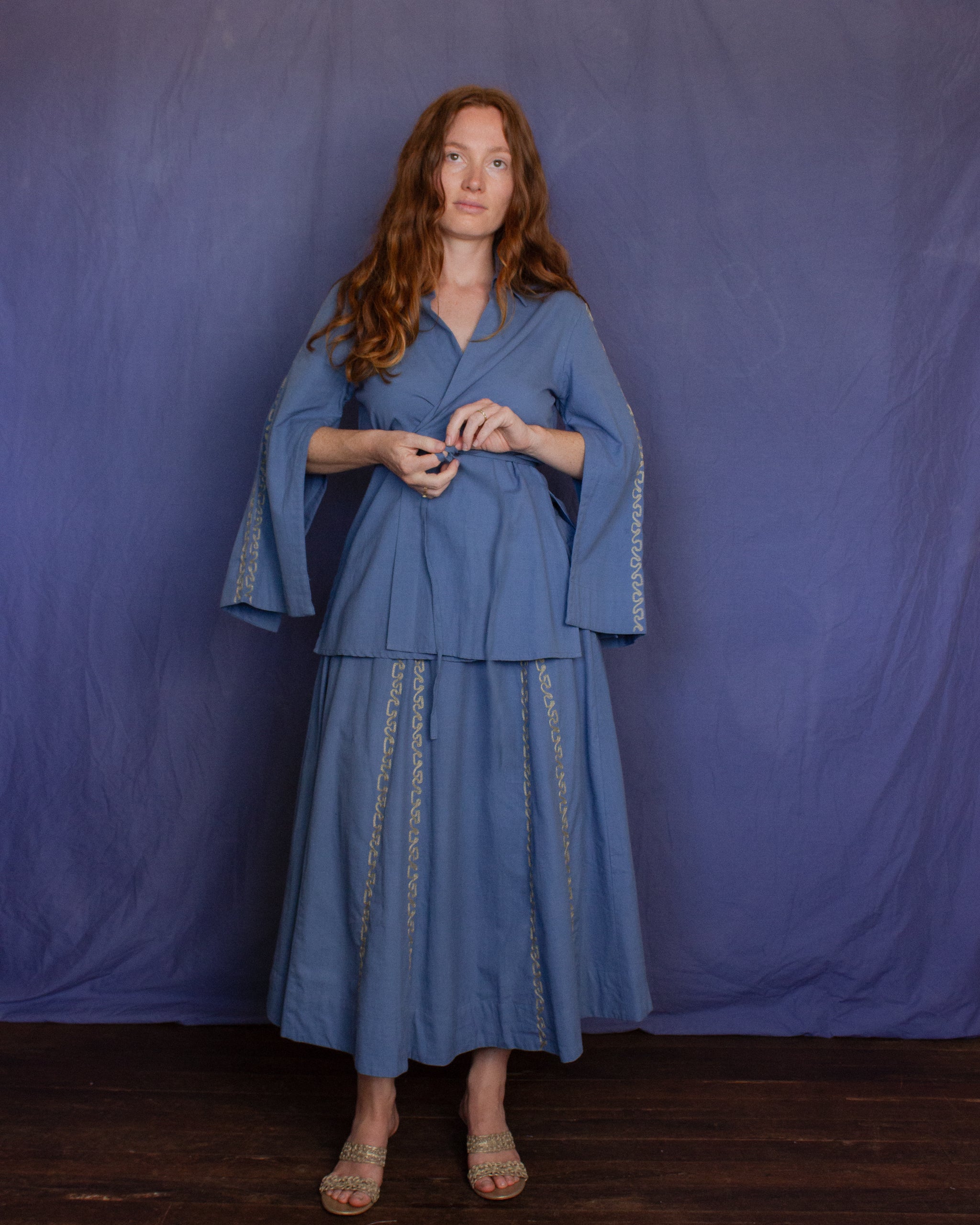 The Fuxi Shirt - Light Indigo Loom Shirt