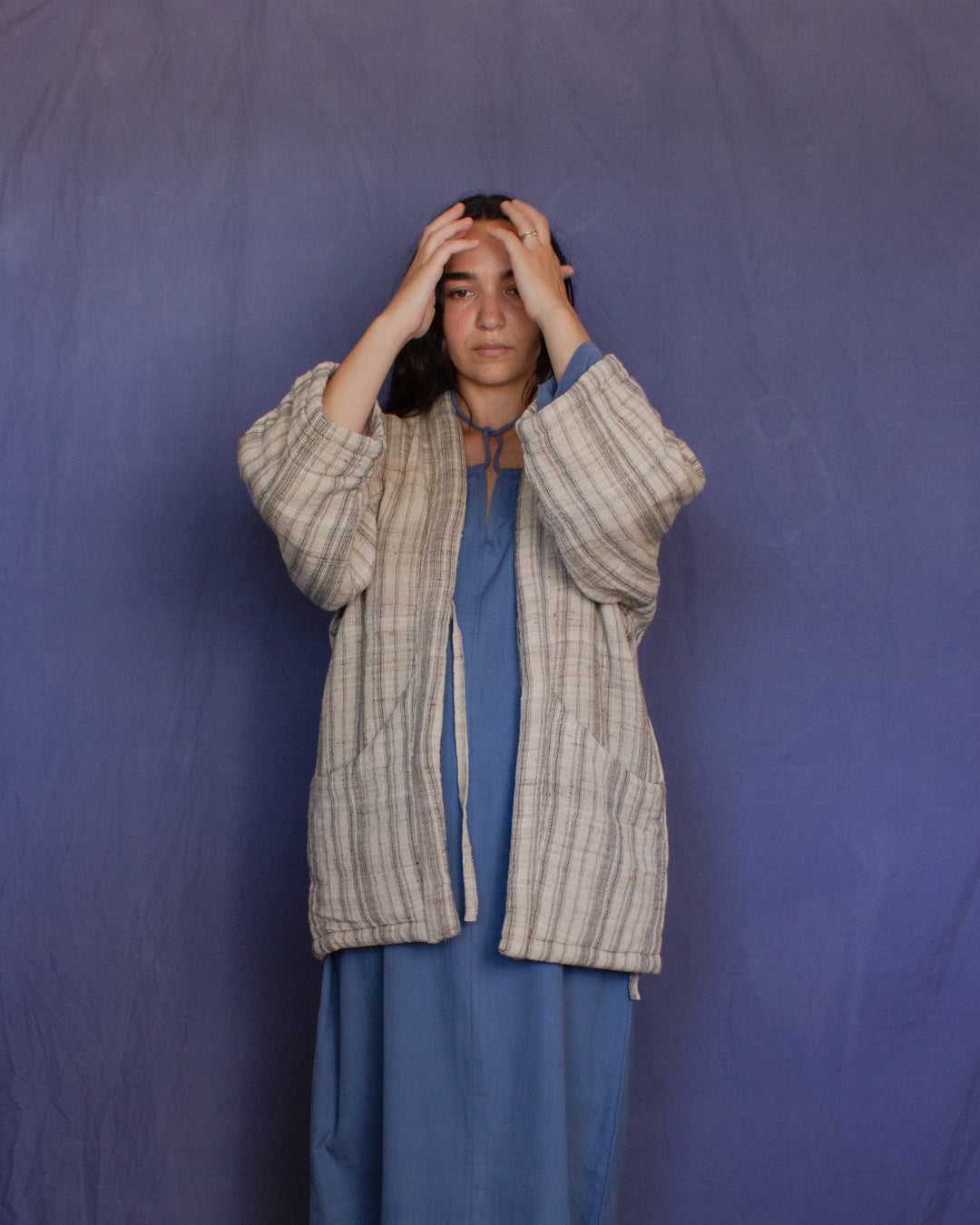 The Ta Hanten - Tussar Stripe Jacket