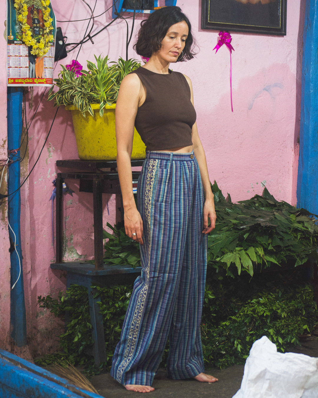 The Nüwa Pant - Blue Mist Stripe Pant
