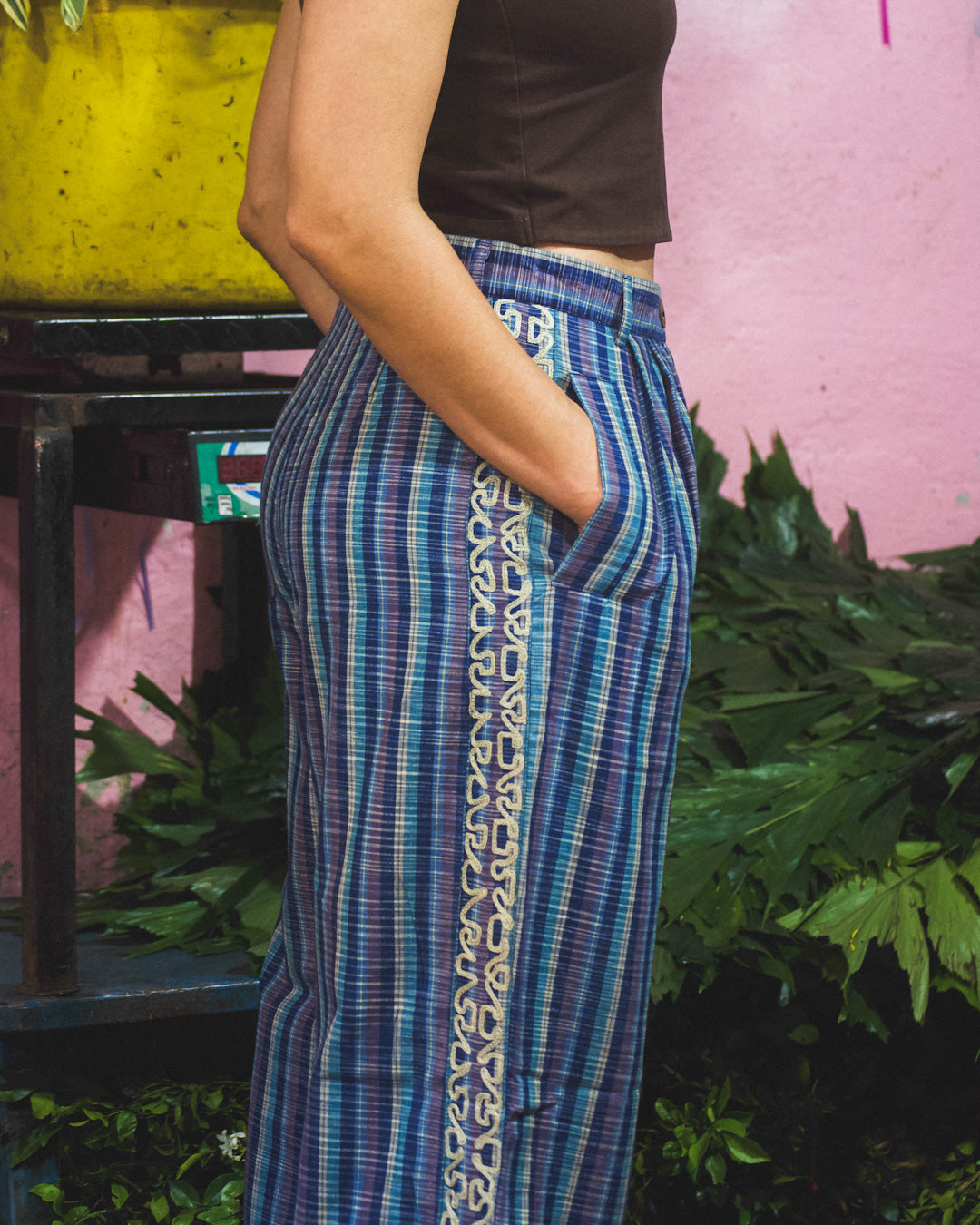 The Nüwa Pant - Blue Mist Stripe Pant