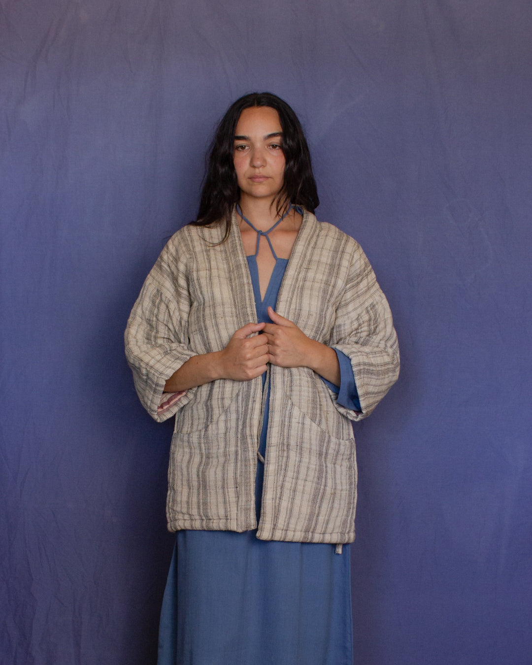 The Ta Hanten - Tussar Stripe Jacket