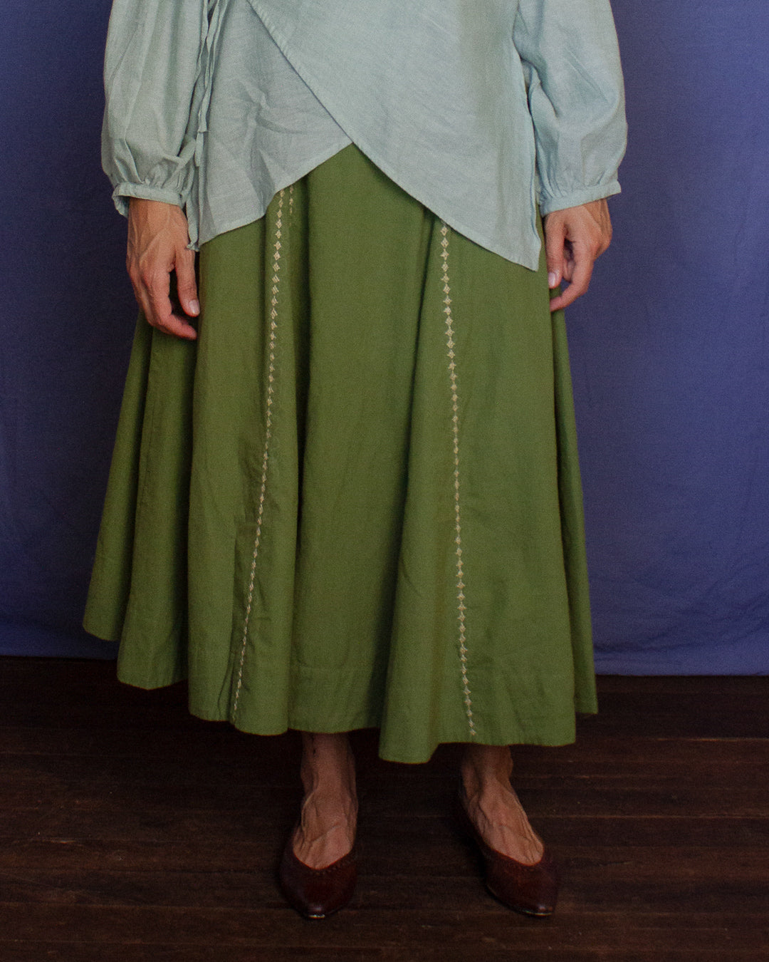The Manisha Skirt - Dusty Fern