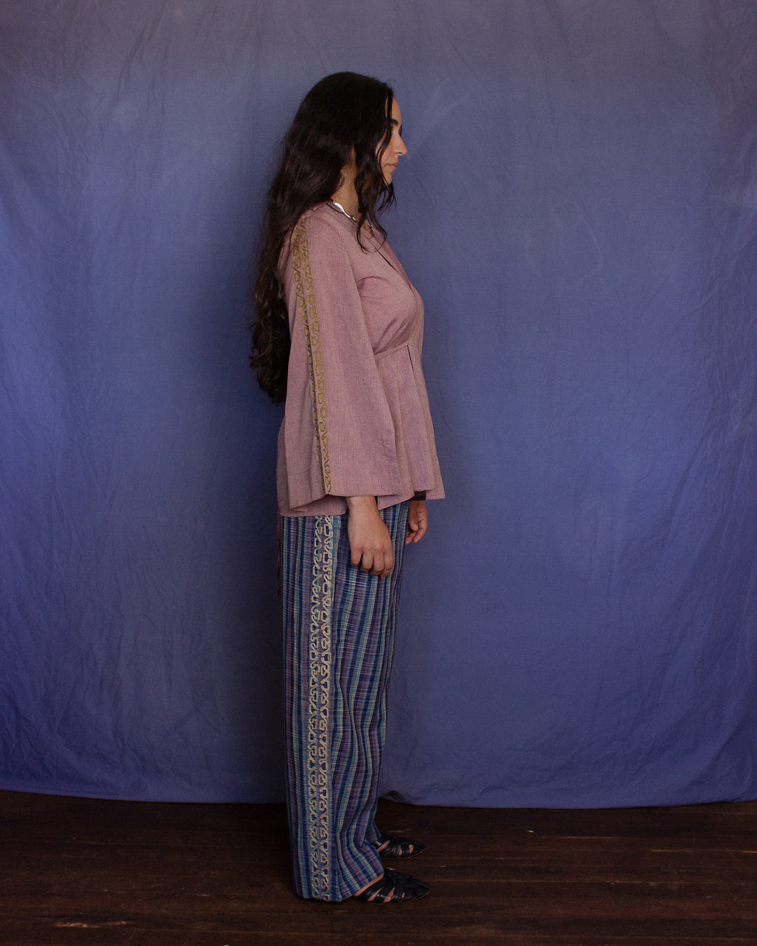 The Nüwa Pant - Blue Mist Stripe Pant