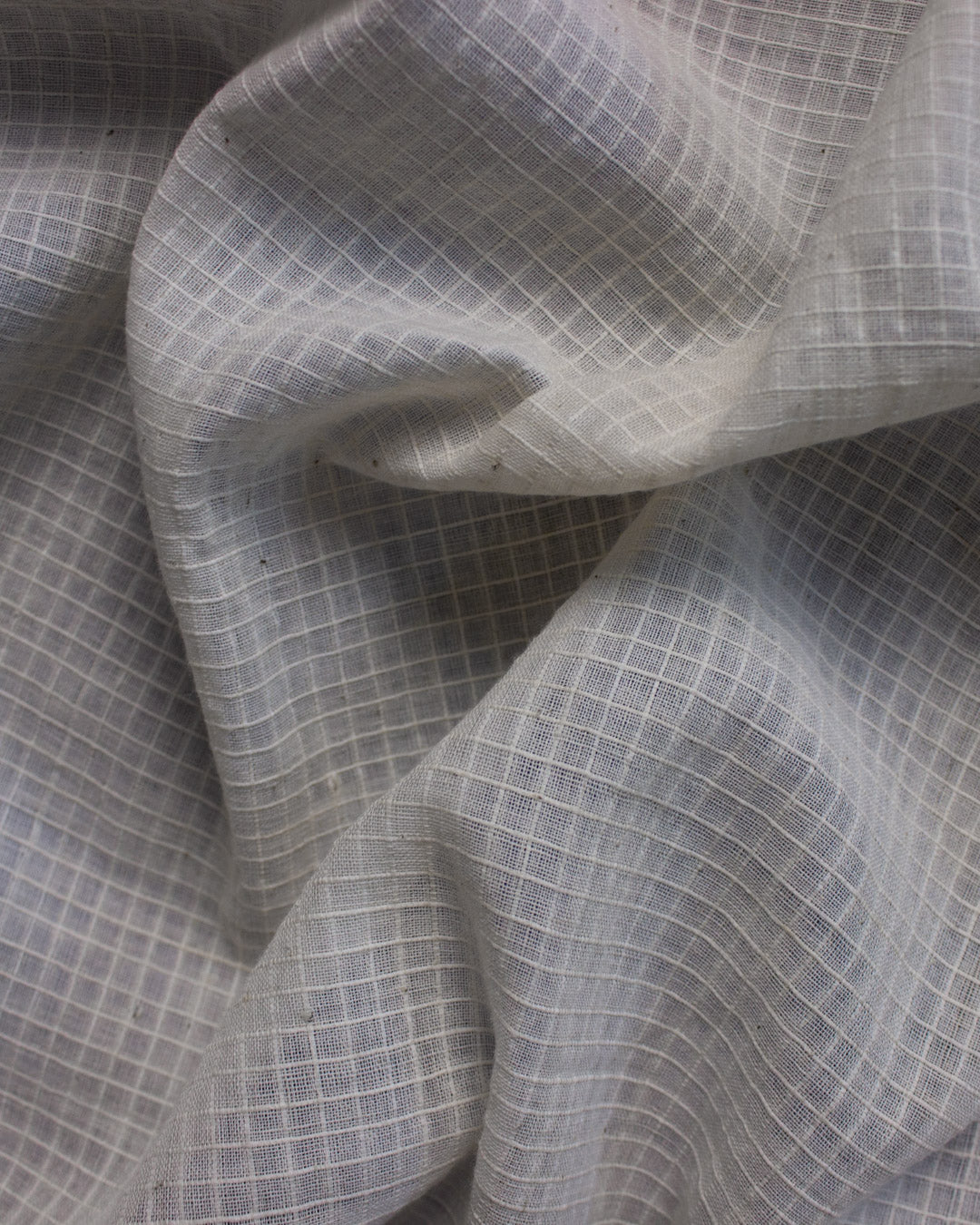 The Leni Blouse - Loom White Check Blouse