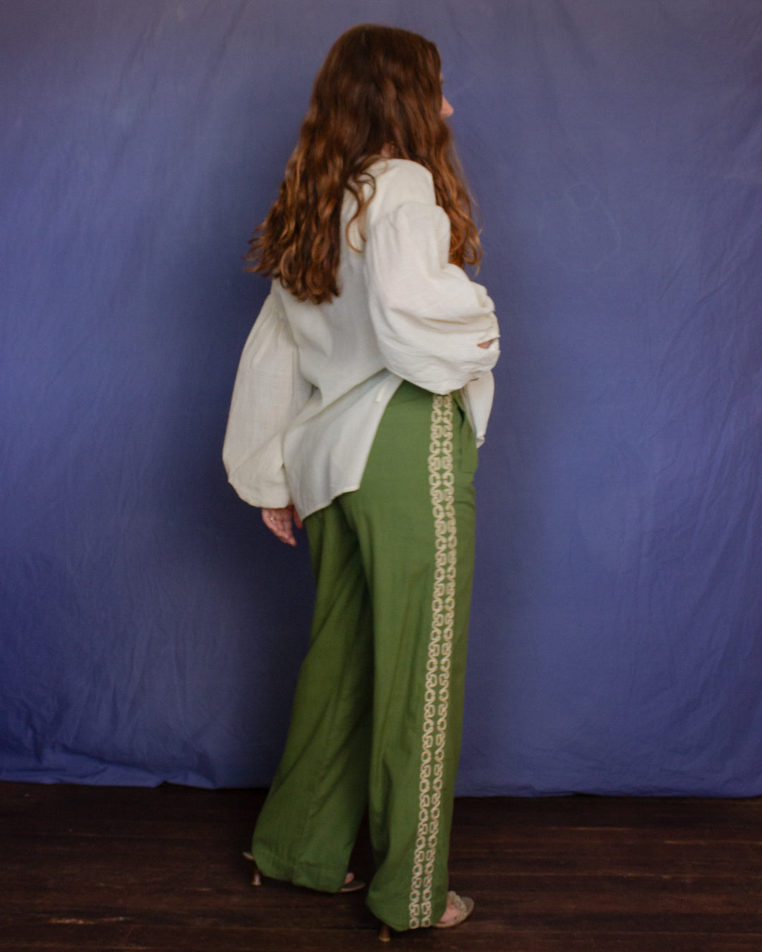 The Leni Blouse - Loom White Check Blouse