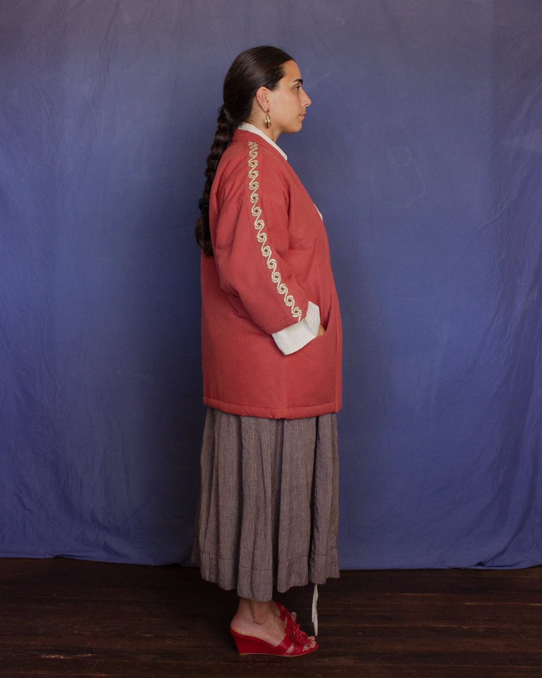 The Manisha Skirt - Cacao Stripe