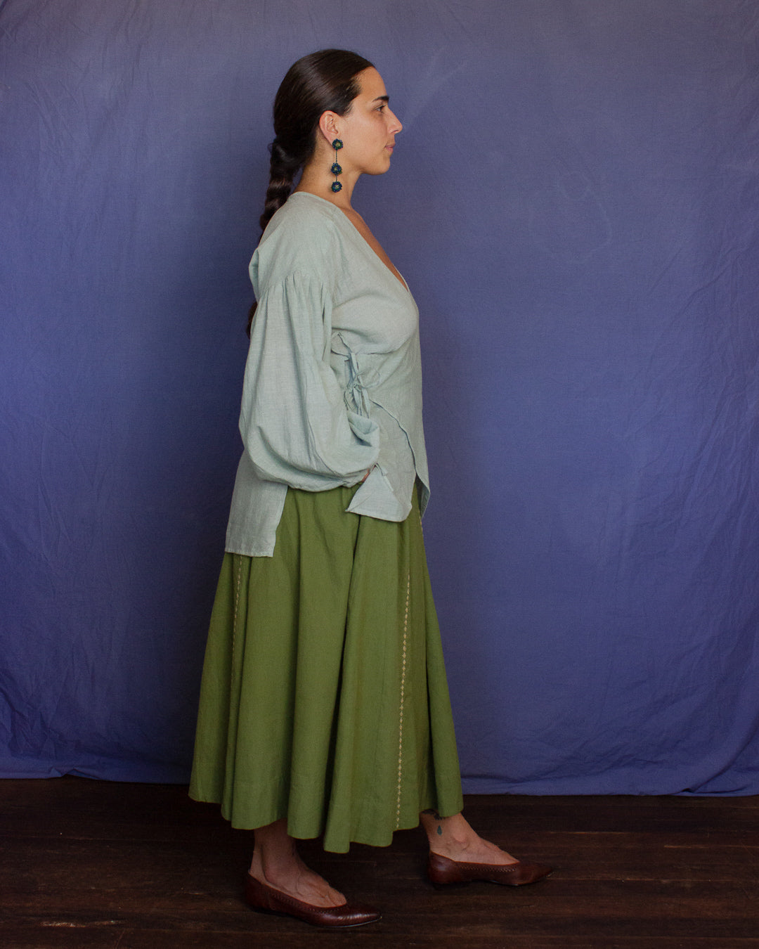 The Manisha Skirt - Dusty Fern