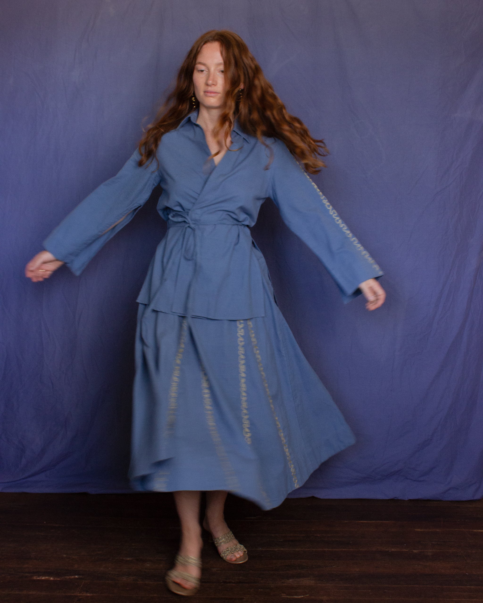 The Fuxi Shirt - Light Indigo Loom Shirt